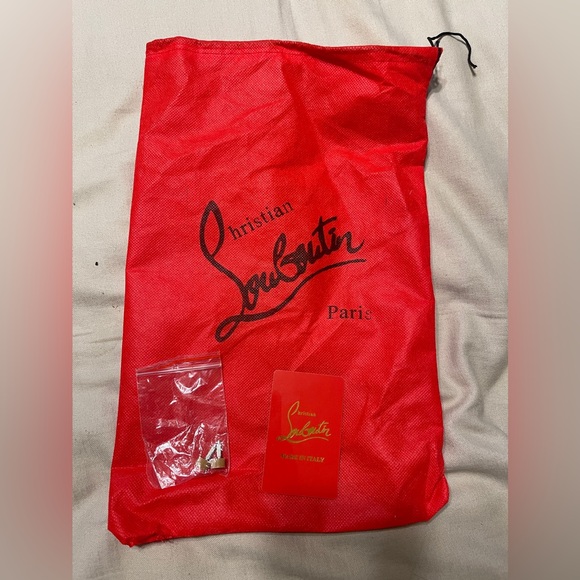 Christian Louboutin Peep Toe Leather Pumps - Picture 8 of 8